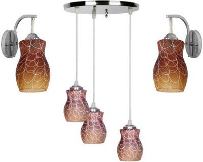 PR Prashant Chandelier Ceiling Lamp(Brown)