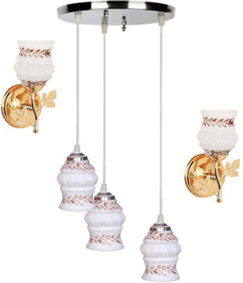 PR Prashant PR Prashant Chandilers ceiling lamp Chandelier Ceiling Lamp(Brown)