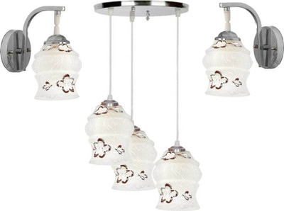 PR Prashant Chandelier Ceiling Lamp(Brown, White)