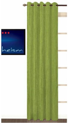 Styletex 270 cm (9 ft) Polyester Semi Transparent Long Door Curtain Single Curtain(Plain, Light Green)