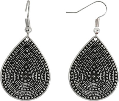 SILVER SHINE Ethnic Dropets Leaf Shape Oxidized Alloy Drops & Danglers