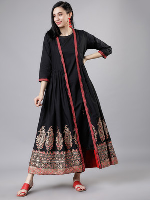 Vishudh Women Kurta Ethnic Jacket Set