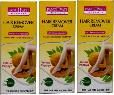 panchvati Herbal Yellow Papaya Hair Remover Cream Cream(50 g, Set of 3)