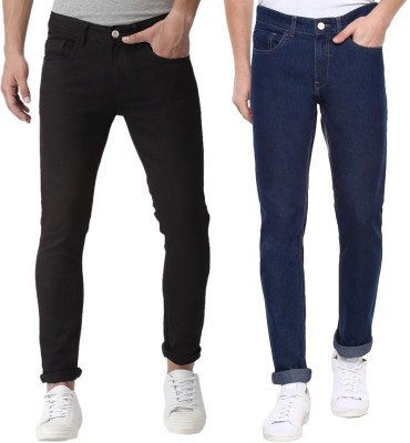 IndiRocks Slim Men Multicolor Jeans(Pack of 2)