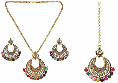 sanjis Fabric, Plastic Multicolor Jewellery Set(Pack of 1)