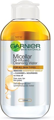 GARNIER Skin Naturals, Micellar Oil-Infused Cleansing Water Makeup Remover(125 ml)