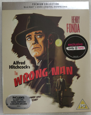 The Wrong Man (Blu-ray + DVD + Digital Download) (2-Disc Premium Collection Includes Exclusive Artcards + Exclusive only @ hmv) (Slipcase Packaging + Fully Packaged Import) (Region Free)(Blu-ray English)