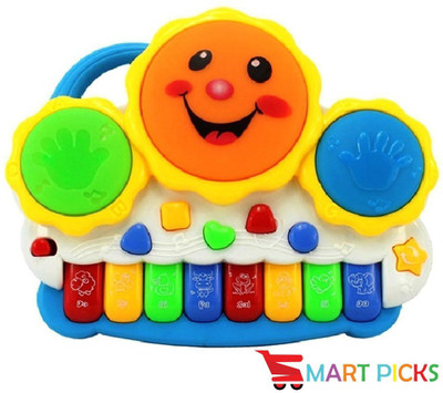 Lattice Drum Keyboard Musical Toys with Flashing Lights(Multicolor)