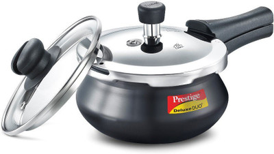 Prestige Deluxe Duo+ 1.5 L Outer Lid Induction Bottom Pressure Cooker(Hard Anodized)