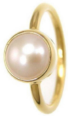GALAXY ASTRO Stone Pearl Gold Plated Ring