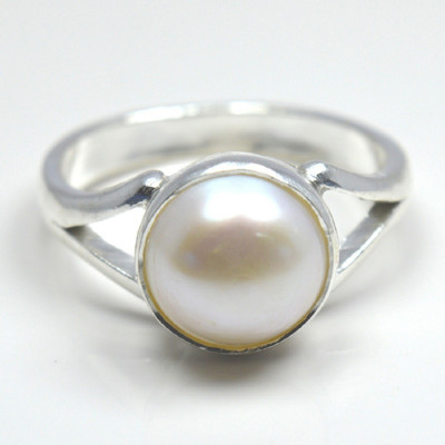 MB Gems Pearl Moti Ring 75 Stone Pearl Ring