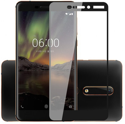 1DOLLAR Edge To Edge Tempered Glass for Nokia 6.1 2018 (Premium 11D )(Pack of 1)