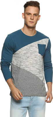 CAMPUS SUTRA Colorblock Men Round Neck Multicolor T-Shirt