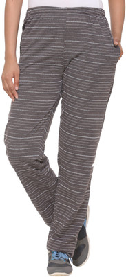 69GAL Self Design Women Black Track Pants