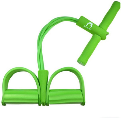 Bodylastics Resistance Band with Hand & Foot Handles for Core Abdomen, Waist Ab Exerciser(Green)