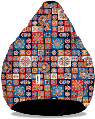 Flipkart SmartBuy XXL Tear Drop Bean Bag Cover  (Without Beans)(Multicolor)