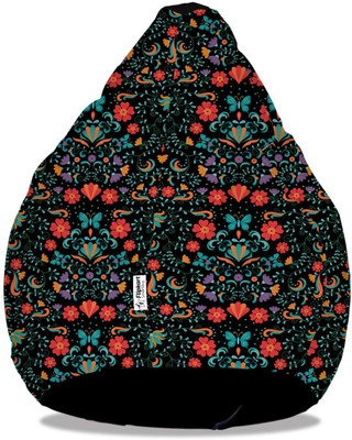 Flipkart SmartBuy XXL Tear Drop Bean Bag Cover  (Without Beans)(Multicolor)