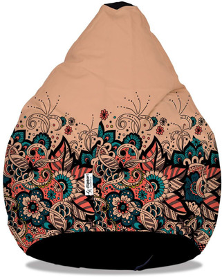 Flipkart SmartBuy XXL Tear Drop Bean Bag Cover  (Without Beans)(Multicolor)