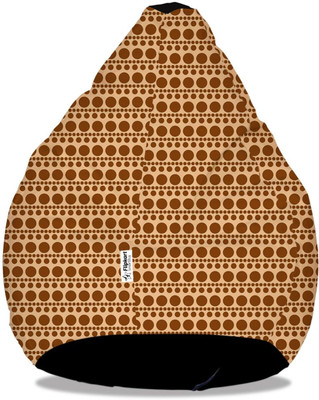 Flipkart SmartBuy XXL Tear Drop Bean Bag Cover  (Without Beans)(Brown)