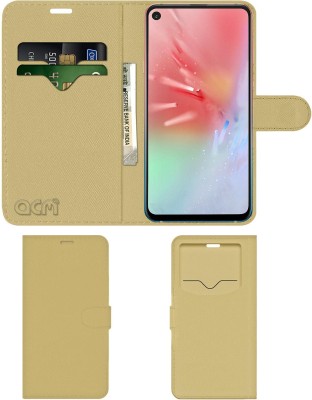 ACM Flip Cover for Samsung A8s(Gold, Cases with Holder, Pack of: 1)