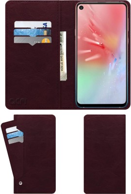 ACM Wallet Case Cover for Samsung Galaxy A8s(Maroon, Cases with Holder, Pack of: 1)