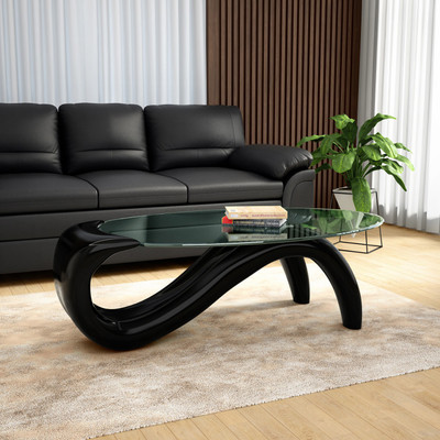 5 OFF on Godrej Interio CAFERIA COFFEE TABLE BLACK Glass
