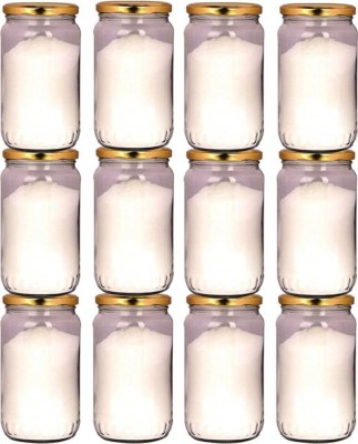 NOGAIYA Glass Grocery Container  - 500 ml(Pack of 12, White)