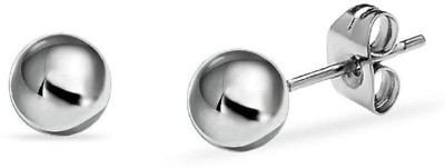 Parnika Basic 7 mm Silver Ball Studs Tops Earrings in Pure 92.5 Sterling Silver Sterling Silver Stud Earring