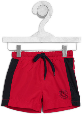 Gini Jony Short For Boys Sports Solid PolyesterRed Pack of 1