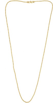 Dzinetrendz Gold Plated Ball and bar Design, Light Weight Chain Necklace Women Gold-plated Plated Brass Necklace