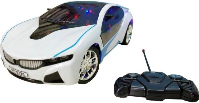 kdsn Remote Control Car I8 Electric Chargeable 3D Lightning(White)