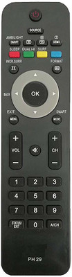 LipiWorld PH29 Led LCD Tv Remote Control (Without USB Function) Compatible with LED LCD  Philips Remote Controller(Black)