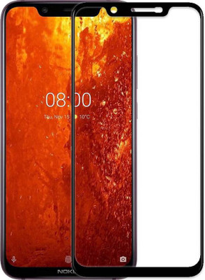 onlinecart Edge To Edge Tempered Glass for nokia 8.1 full glue tempered glass, nokia 8.1 full glue black(Pack of 1)