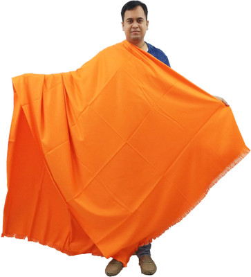 Vrinde Wool Self Design Men Shawl(Orange)