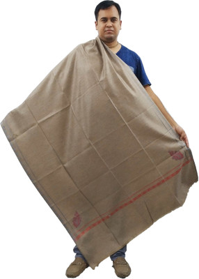 KAVIM Wool Woven Men Shawl(Beige)