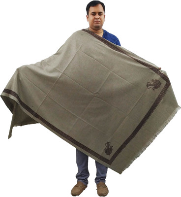 KAVIM Wool Printed Men Shawl(Light Green)