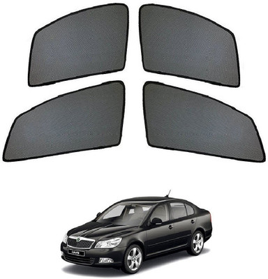 AuTO ADDiCT Side Window Sun Shade For Skoda Laura(Black)
