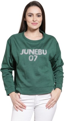 PLUSS Full Sleeve Embroidered Women Sweatshirt