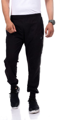 Zeffit Solid Men Black Track Pants