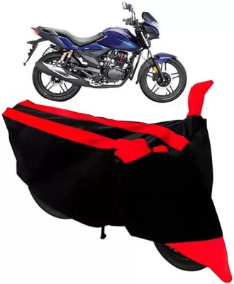 KAROBAR Two Wheeler Cover for Honda(CBZ Extreme, Black, Red)