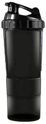RBB HUB 500 ml Plastic Shaker(Pack of 1, Black)