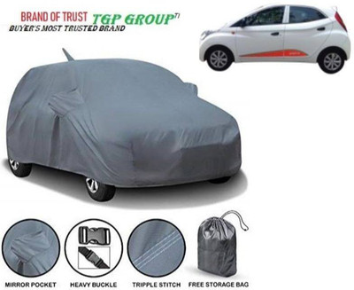 TGP GROUP Car Cover For Hyundai Eon (With Mirror Pockets)(Grey, For 2019 Models)
