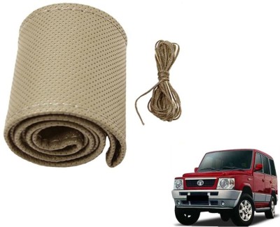 Auto Hub Hand Stiched Steering Cover For Tata Sumo(Beige, Leatherite)
