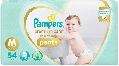 Pampers Premium care M-54 Pants Diaper - M(54 Pieces)