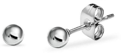 Parnika 4mm Silver Ball Studs Tops Earrings in Pure 92.5 Sterling Silver Sterling Silver Stud Earring