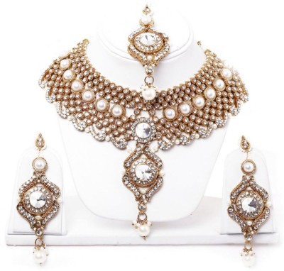 JEWELS GURU Alloy Gold-plated Gold, Silver Jewellery Set(Pack of 1)