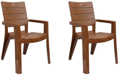 Cello Jordan Cafeteria Set Of 2 Chair,Sandalwood Brown Plastic Cafeteria Chair(Sandalwood Brown, Set of 2)