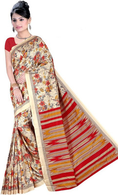 SGM Printed Bollywood Art Silk Saree(Beige)