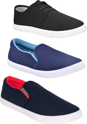 SKYMORE Combo Pack Of 3 Casual Shoes Canvas Shoes For Men(Multicolor , 8)