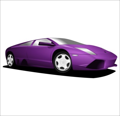 Day Decals 33 cm Purple Car Wall Sticker ( Cover Area :- 93 X 33 cm ) Self Adhesive Sticker(Pack of 1)